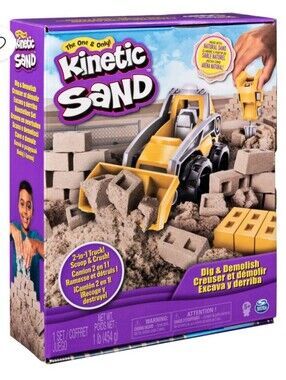 Kinetic Sand, Dig & Demolish Sensory Sand Playset, for Ages 3 and up